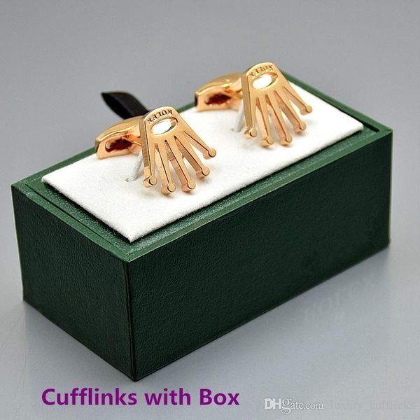 

оптовая цена rx fine мужская рубашка запонки с коробкой бренд ювелирные изделия медные запонки для рождественского подарка, Silver