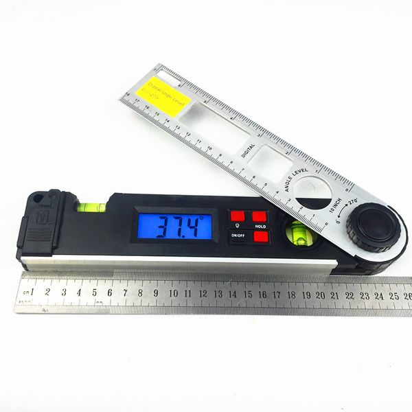 Freeshipping Digital Angle Finder 0-270 Gradi Calibro Goniometro Righello Miltre Angle Finder Con Inclinometro a doppia livella