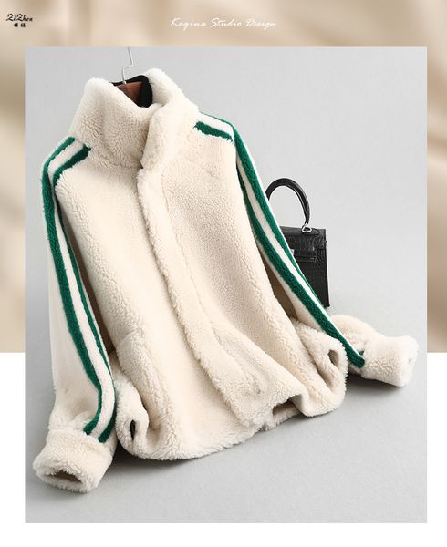 

zizhen jacket woolen overcoat mandarin collar sports style spring autumn new woman outerwear kqn59360, Black;brown