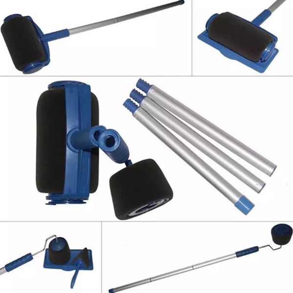 

8pcs/set diy paint roller brush tools set multifunctional household use wall decorative handle flocked edger tool painting