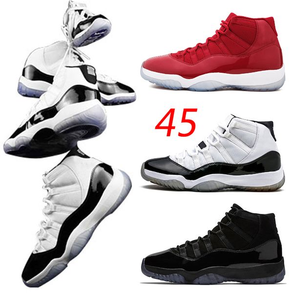 

new 11s concord 45 men basketball shoes xi blackout prom night gym red win like 96 platinum tint barons women sports shoes sneakers