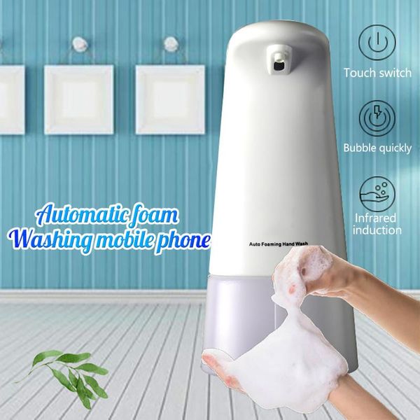 

300ml foam automatic induction foam soap dispenser household washing hand washer battery driven soap liquid container d3