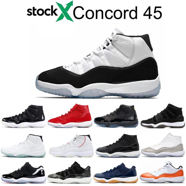 

stock x bred 11 mens basketball shoes cap and gown 11s win like 82 space jam platinum tint men women sports sneakers