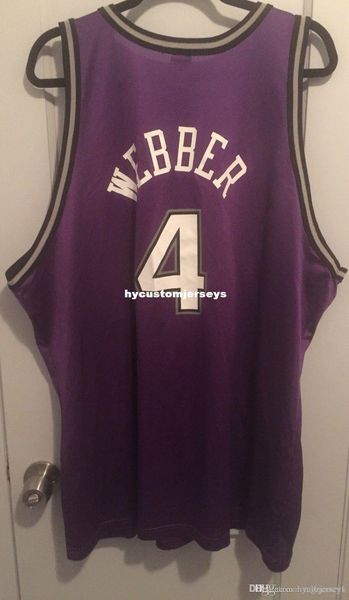 

wholesale chris webber 4# jersey champion 90s mint bibby t-shirt vest stitched basketball jerseys ncaa, Black;blue