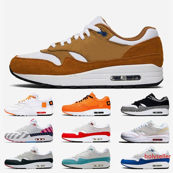 

2019 new atmos maxes 1 cushions women mens running shoes parra anniversary red royal obsidian animal pack white air trainers sneakers
