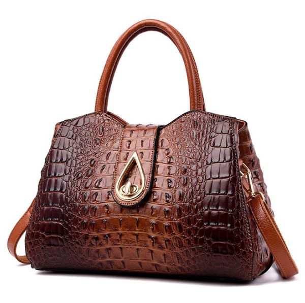 

fashion crocodile genuine leather luxury ladies handbags women bags designer woman shoulder bag female bolsas feminina