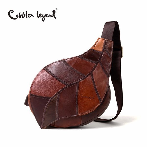

cobbler legend brand design 2019 genuine leather bag chest pack women's messenger bag vintage shoulder bags bolso de las mujeres t20032