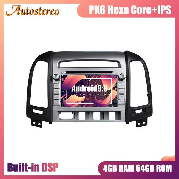 

px6 android 9.0 4gb dvd-плеер автомобиля для santa fe 2006-2011 gps-навигация мультимедиа плеер авто радио автомагнитол carplay
