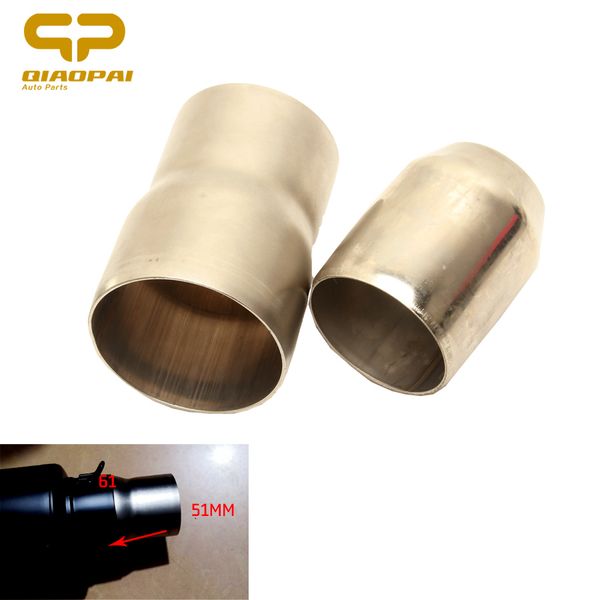 

motorcycle exhaust adapters muffler 36-51mm 61mm stainless steel middle tube link connect pipe for sc project akrapovic mivv r1