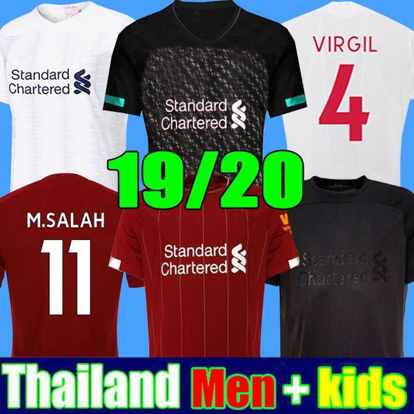 

2019 2020 mohamed alah occer jer ey 6 trophy 2019 mane top virgil football hirt cami eta firmino kit ali on black maillot, Black;yellow