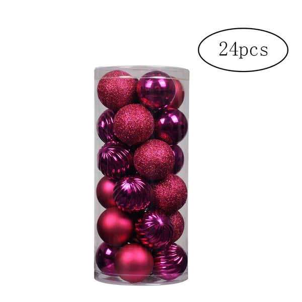 

24pcs multi usage christmas balls baubles 4cm hanging ball ornaments decorative shatterproof xmas balls for festival