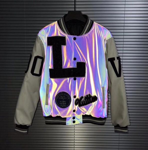 

0 LOUIS VUITTON мужского женской куртки нового бейсбол костюма 3M светоотражающих куртки хлопка мужской одежды зимнего пальто размер S-2XL