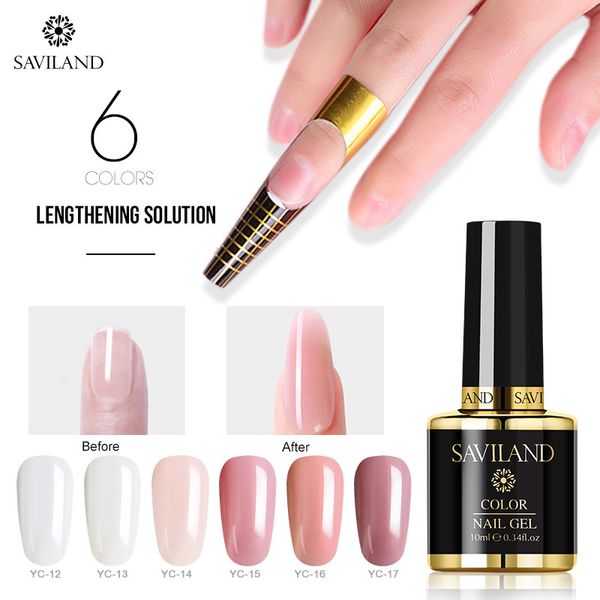 

saviland 10ml acrylic gel quick building poly gel nail extension quick long-lasting crystal jelly uv builder nail art tips, Red;pink