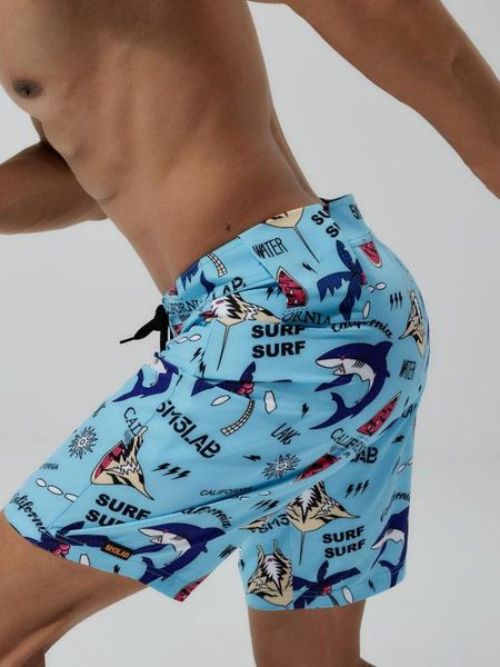 

swimsuit men's swimming trunks quick dry surf beach shorts sport swimwear men boardshorts man gym bermuda swimsuit running