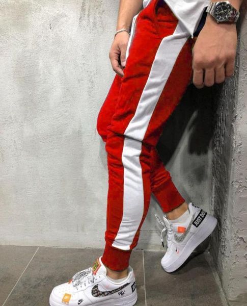 

повседневный спорт sweatpants весна осень мода карандаш брюки hombres pantalones мужские, Black