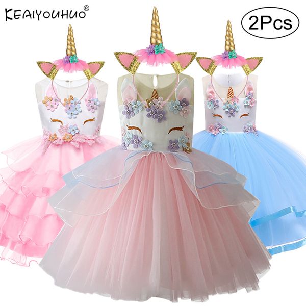 

2019 easter girls dress 2pcs kids dresses for girls unicorn party dress toddler cosplay princess dresses 2 3 4 5 6 7 8 9 10 year y19011404, Red;yellow