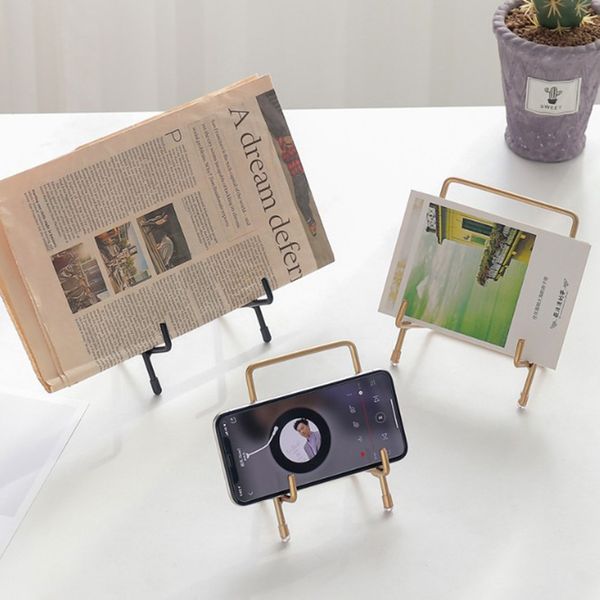 

1pcs nordic matel wrought bowl essel stand holder for pictures pes mobile