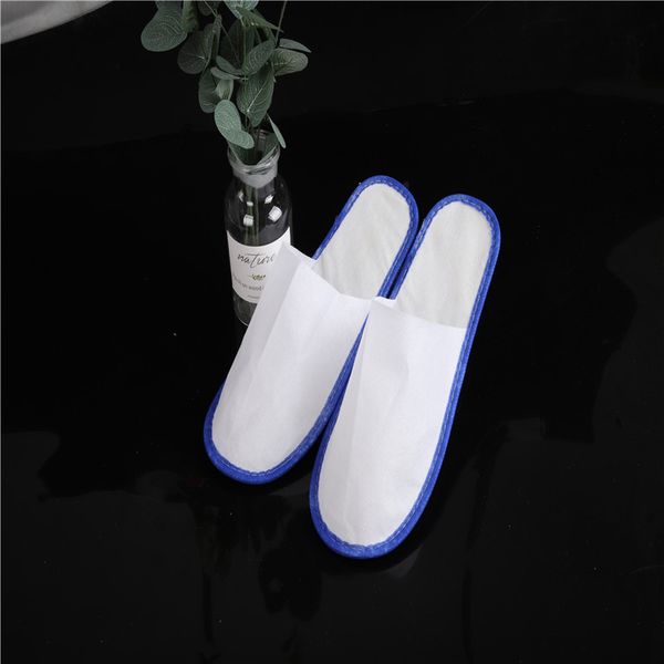 

new soft bottom l l travel disposable slippers room interior supplies disposable blue non-woven sandals, Black