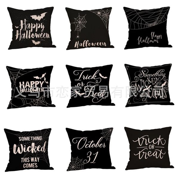 Happy Halloween Pillow Case Sofa Flax Simplicity Classic Fashion