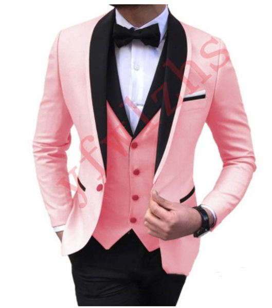 

handsome one button groomsmen shawl lapel groom tuxedos men suits wedding/prom/dinner man blazer(jacket+pants+tie+vest) 782, Black;gray