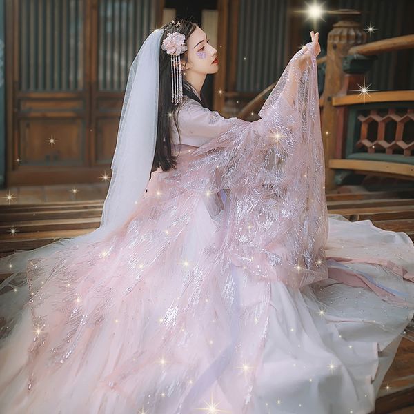 

женщины hanfu платье китайский традиционный сказочные принцессы платье розовый hanfu династии тан древний костюм народного танца одежда, Black;red