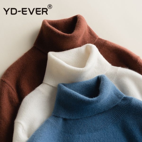 

12colors womem's sweaters and pullovers turtleneck 100% cashmere knitting jumpers woman winter pure pashmina woman clothes, White;black