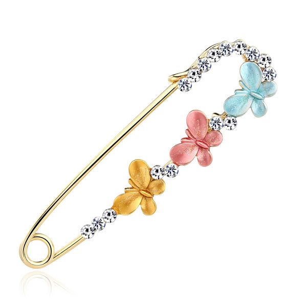 

rhinestone fashion fashion brooch color bow brooch women's pin wholesale, Gray