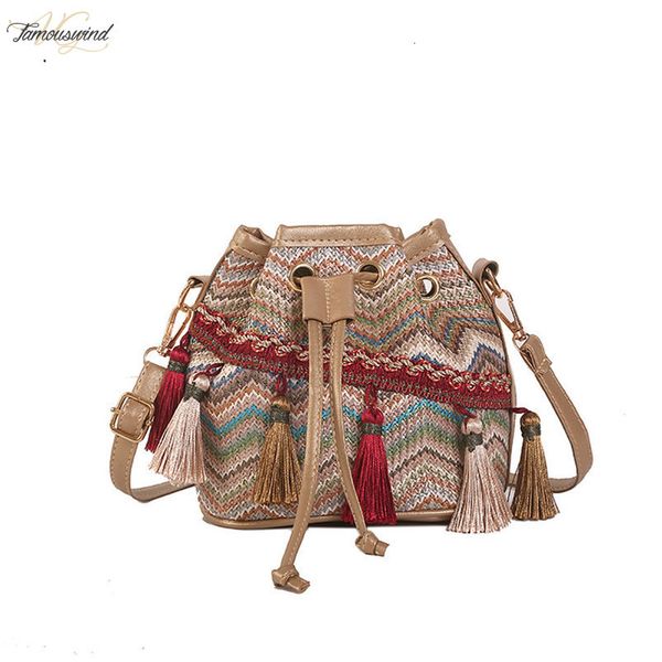 

women tassel boho shoulder bag handbag beach joker crossbody bags for women fashion drawstring dumplings messenger bag bolsos