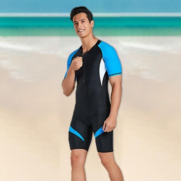 

2019 new neoprene men's back zip shorty wetsuit scuba diving suit rash guard 7.1