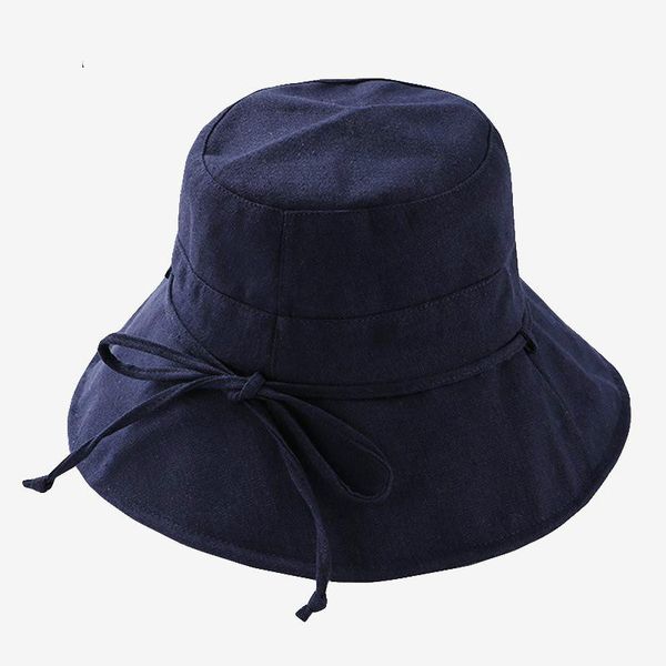 

deepom bucket hat lady big wide brim spring summer hats for women fishing hat fisherman cap sun female black foldable panama, Blue;gray