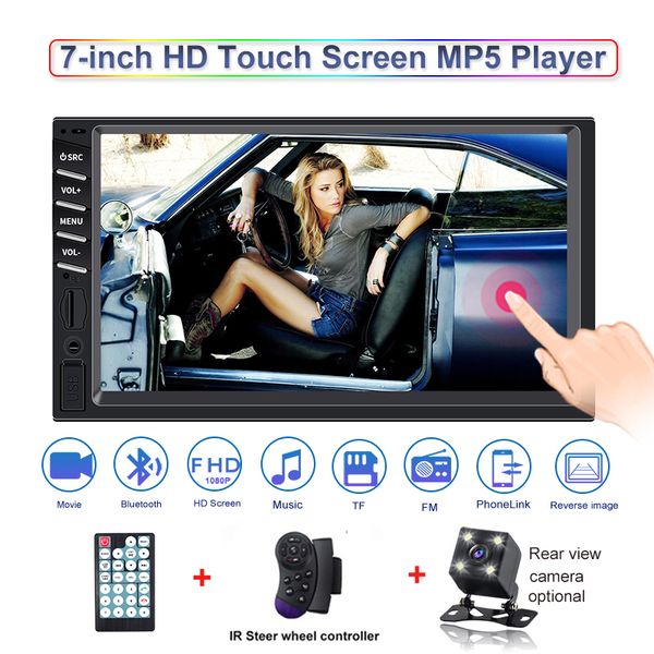 

2din car radio 7 inch touch mirrorlink android player 2 din mp5 player autoradio bluetooth rear view camera tape recorder
