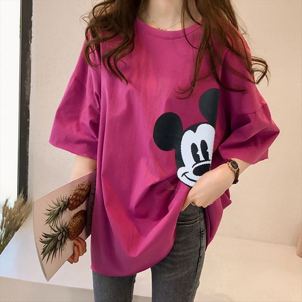 

180 пар без пиллинг 2020 летней одежды свободно мультфильма печатных короткими рукавами одежды футболки женские 180 пар без пиллинг 2020 сум, White