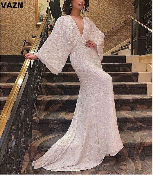 

vazn 2020 новый специальный backless flaring young lady of note sexy club твердая полный рукава высокой талией женщины mermaid платья макси, Black;pink