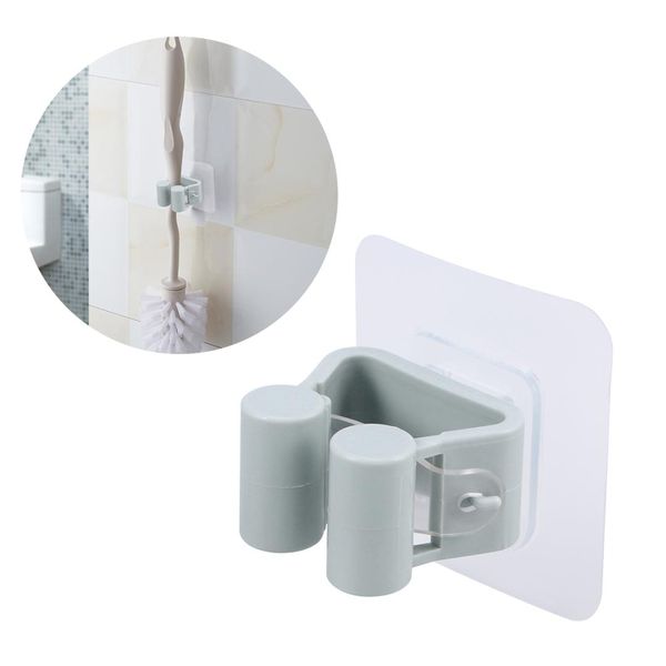 

mop clip hooks self-adhesive broom hanger no drilling anti-slip wall mounted bathroom garden kitchen broom holder hooks