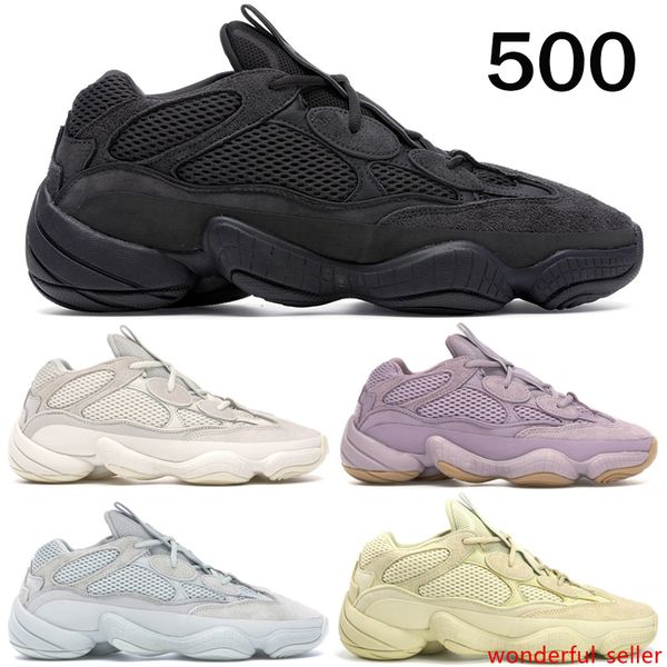 

stone soft vision bone white 500 running shoes mens womens super moon yellow utility black blush kanye west designer sneakers