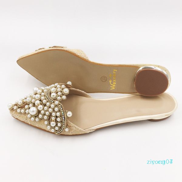 

wexnbry spring and autumn fashion pointed toe flat-bottomed single slippe silks and satins lace sweet women slides plus z07, Black