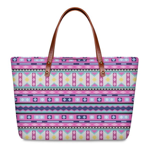 

hycool retro traditional floral geometric pattern women fashion tote bag ladies hand bag multi function phone makeup pouch bags