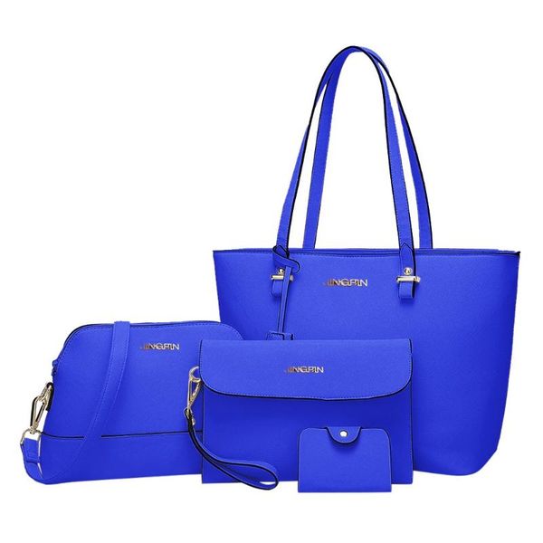 

women's fashion handbags leather shoulder bag wallet card bag tote set 4 luxury designer sac a main femme de marque luxe