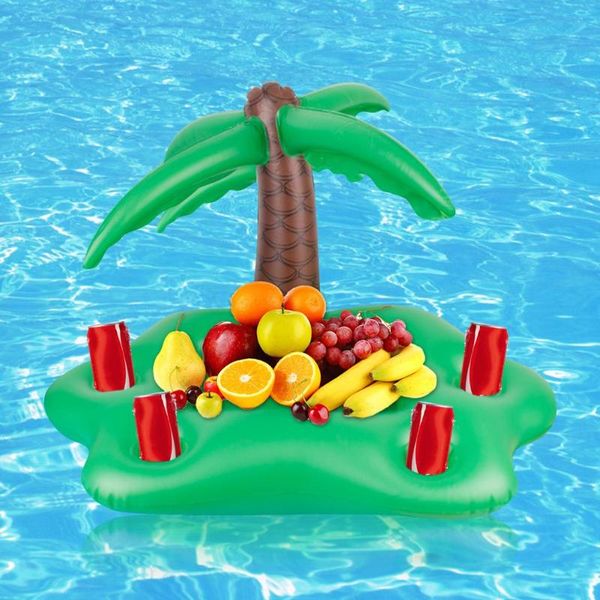 

summer party bucket sun umbrella cup holder inflatable pool float beer drink cooler table bar tray beach swim pool accessories