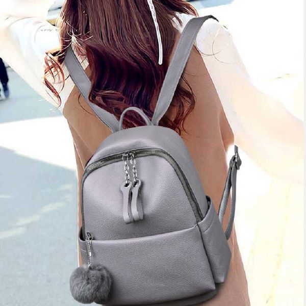 

2020 new backpack women travel backpack soft leather lady purse purse