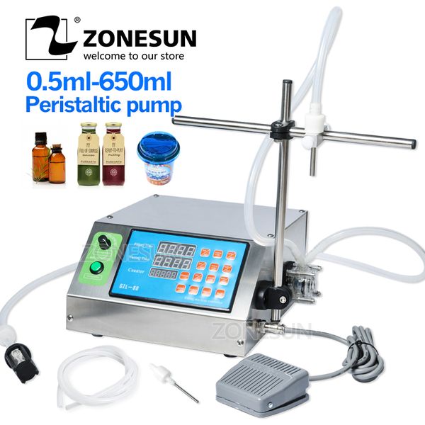 

zonesun peristaltic pump bottle water filler eletric liquid vial desk-filling machine for juice drink oil perfume