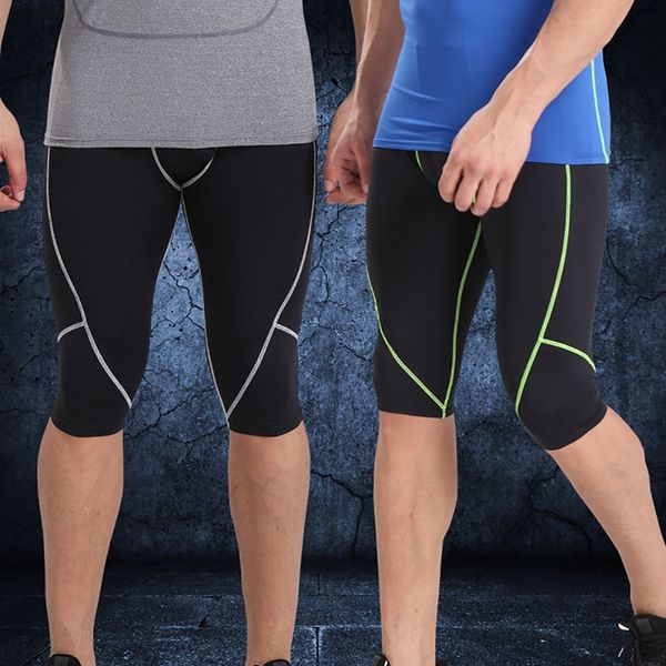 

sports shorts men tights football shorts track and field training pants fitness, Black;blue