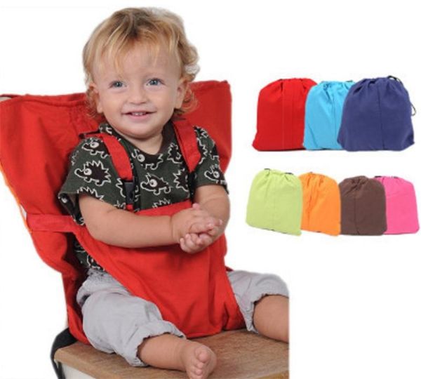 Assentos de saco para bebê cadeira alta portátil alça de ombro cinto de segurança infantil criança alimentação capa de assento arnês capa de cadeira de jantar dc463