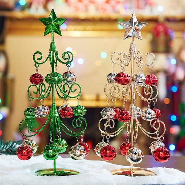

2018 artificial iron christmas tree mini deskornaments for home office decorations 1pc deskdecor eco-friendly table art