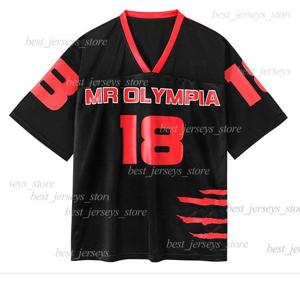 

0834 men's t-shirt thin casual suit american rugby collision-proof suit college rugby wear selling jersey 19, Black;red