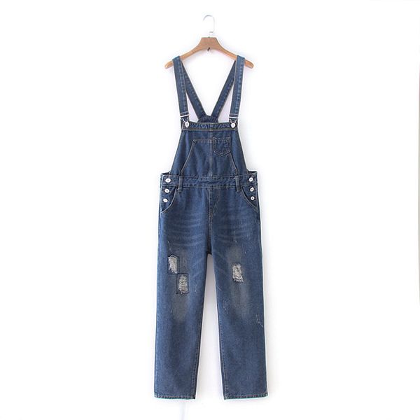 

plus size casual jeans 2019 autumn women fashion loose denim ankle-length overalls f31-x8142, Blue