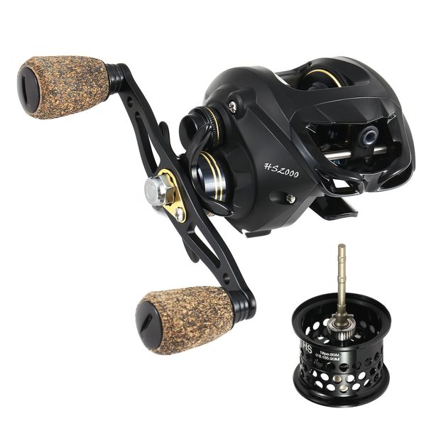 

18+1 ball bearings baitcasting fishing reel with deep shallow spools 6.3:1 gear ratio poweful fishing bait casting reel fishing