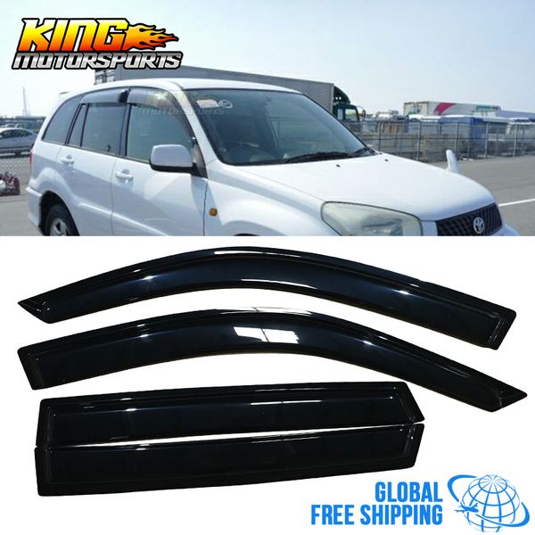 

fits 01-05 toyota rav4 acrylic window visors 4pc set global ing