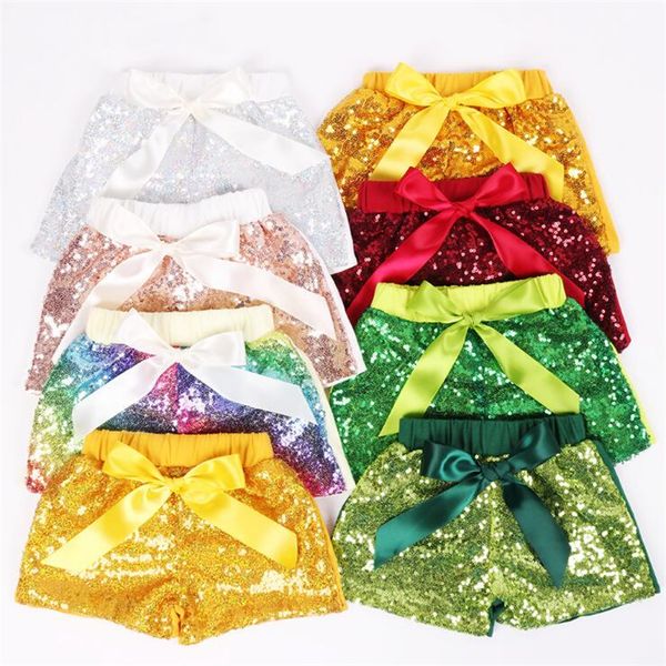 

baby girls sequins shorts kids glitter bling pants dance shorts casual fashion pants bow princess party summer shorts 31 styles dhl fj497, Black