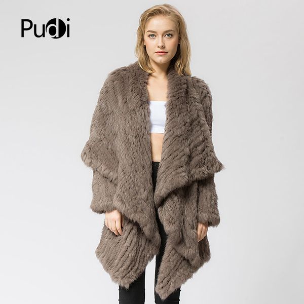 

cr060 knitted knit 100% real rabbit fur coat overcoat jacket russian women's winter thick warm genuine fur coat y190926, Black;brown